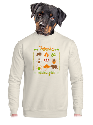 unisex mikina bez kapuce