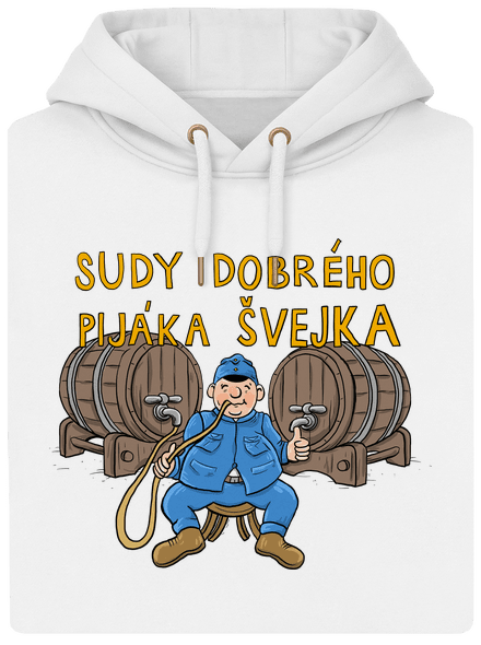 Sudy dobrého pijáka Švejka unisex mikina premium Snowwhite
