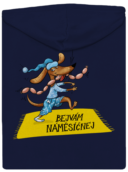 Bejvám náměsíčnej pánská mikina na zip Navy