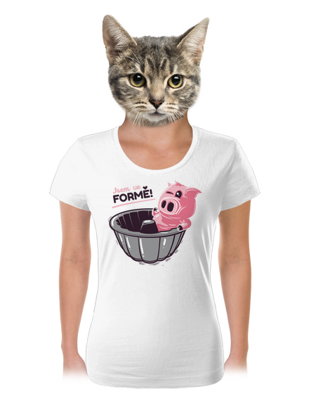 Ve formě dámské tričko White