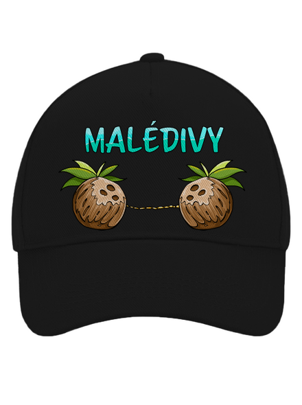 Malédivy kšiltovka baseballka Black