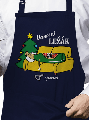 Vánoční ležák zástěra Navy