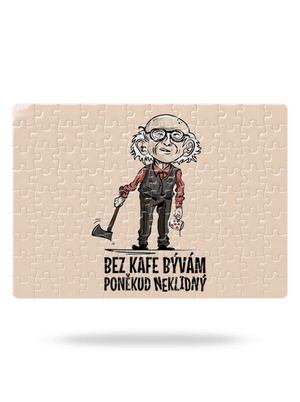 Neklidný bez kafe puzzle White