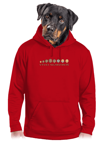 Vývoj nezastavíš pánská mikina klokanka Red