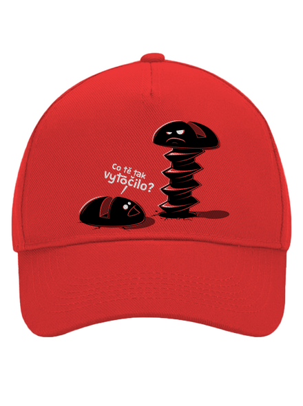 Vytočenej kšiltovka baseballka Classic Red