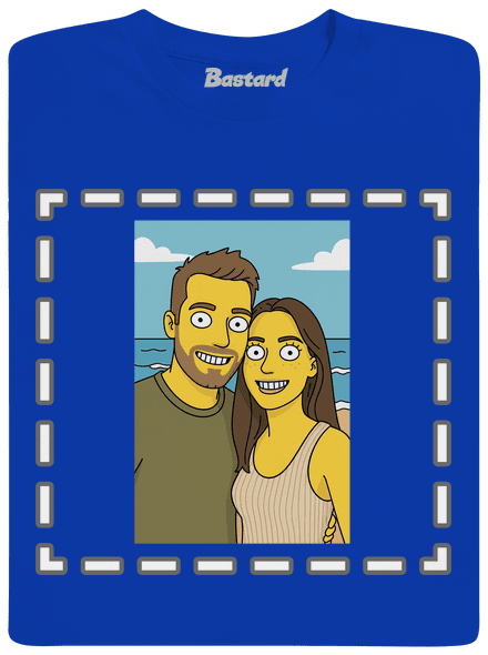 Simpsonovi z vlastní fotky dětské tričko Royal Blue