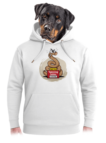 Vytočený salám unisex mikina premium Snowwhite