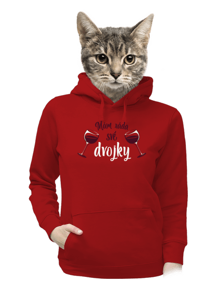 Dvojky dámská mikina klokanka Red Mal