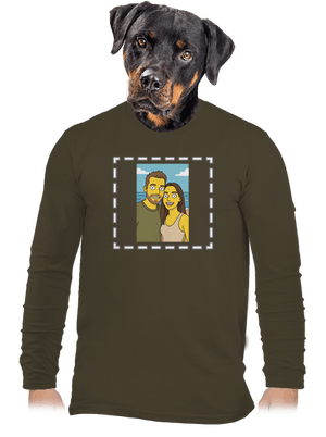 Simpsonovi z vlastní fotky pánské dlouhý rukáv Urban Khaki