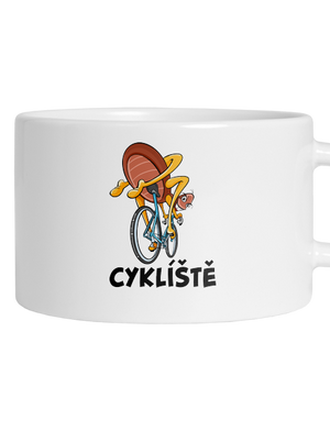 Cyklíště hrnek makronka White