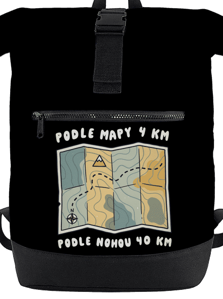 Podle mapy 4 km batoh Black