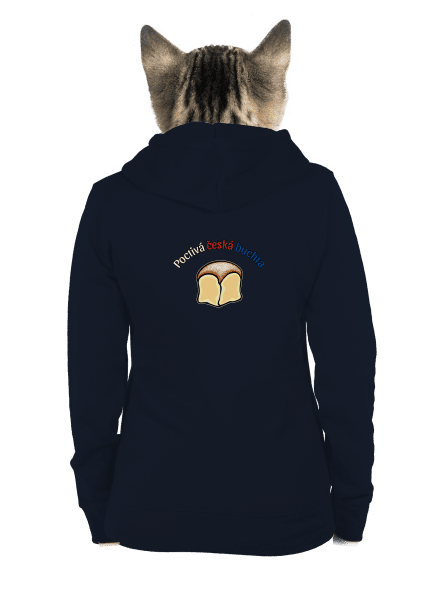 Poctivá buchta a klobása dámská mikina na zip Navy Mal