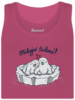 Miluju tulení dámské tílko klasické Magenta