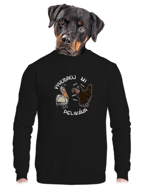 unisex mikina bez kapuce