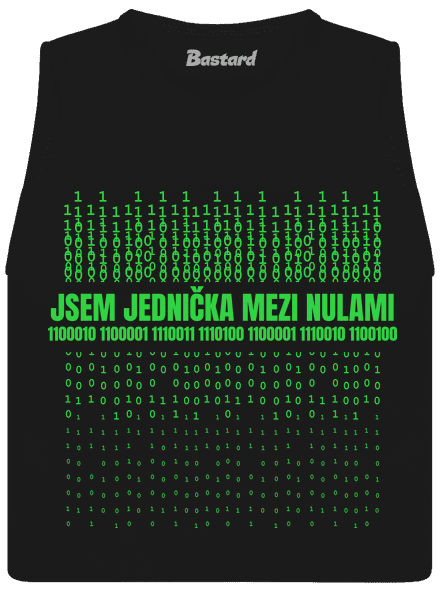 Jednička mezi nulami dámské tílko volné Black