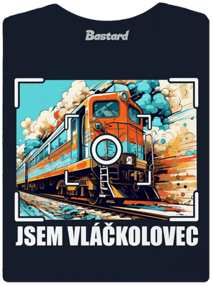 Jsem vláčkolovec dámské tričko premium Navy Mal