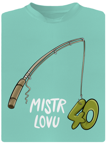 Narozeninový mistr lovu pánské sportovní tričko Mint Mal