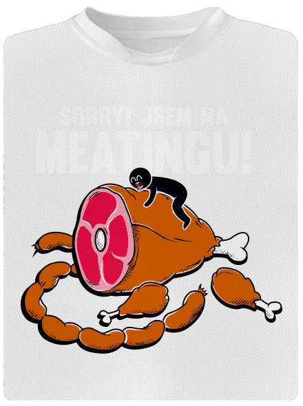 Meating pánské sportovní tričko White