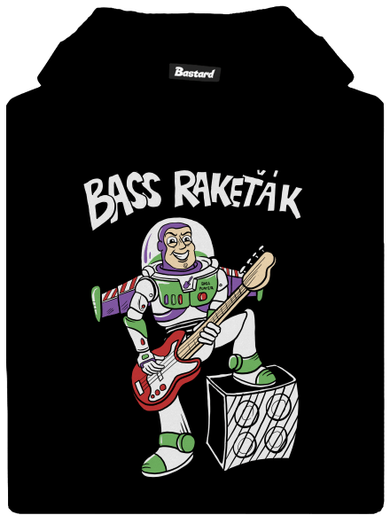 Bass Rakeťák dětská mikina klokanka Black