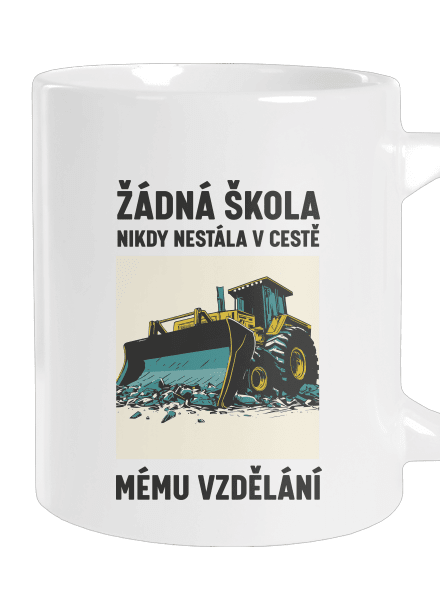 Žádná škola velký hrnek White