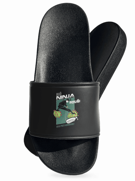 Ninja v rouši pantofle Black