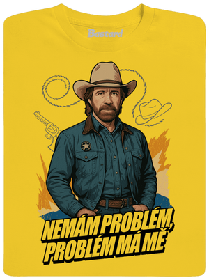 B19: Chuck Norris z Walker, Texas Ranger pánské tričko Gold