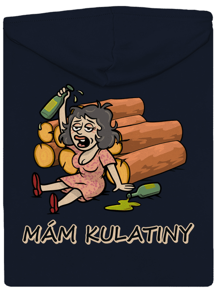 Mám kulatiny dámská mikina na zip Navy Mal