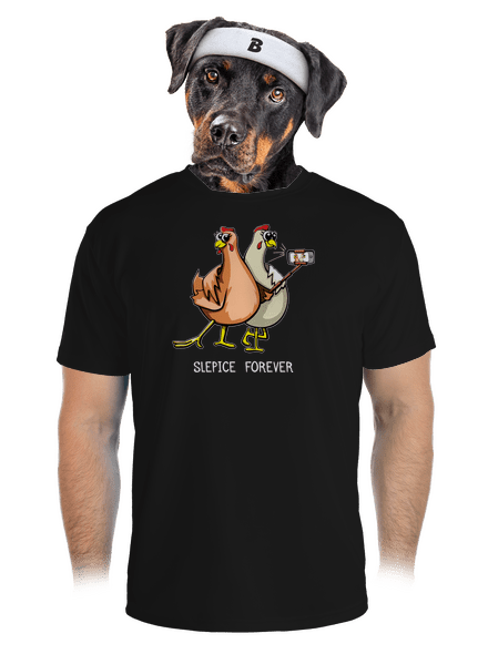 Slepice forever pánské sportovní tričko Black