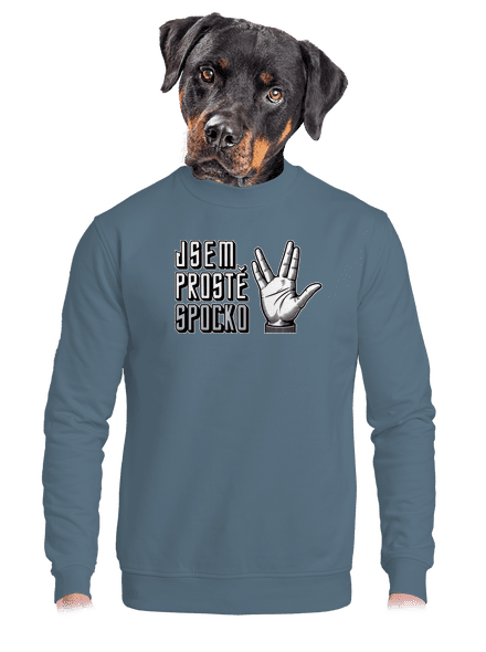 Jsem Spocko unisex mikina bez kapuce Nordic Blue