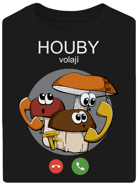 Houby volají unisex tričko oversized Black