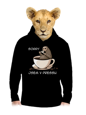 V pressu dětská mikina klokanka Black