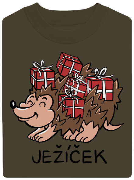 Ježíček unisex mikina bez kapuce Urban Khaki