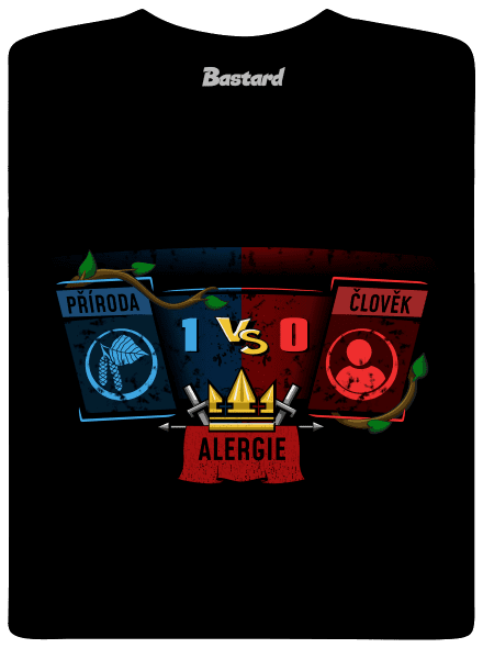 Příroda vs. člověk pánské tričko Black