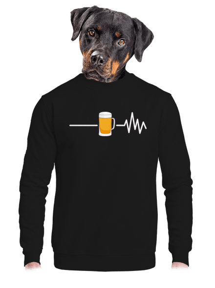 Beer help unisex mikina bez kapuce Black