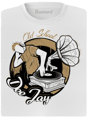 Old School DJ dámské sportovní tričko White