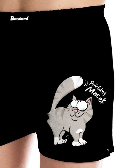 Macek a Micina pánské trenky Black