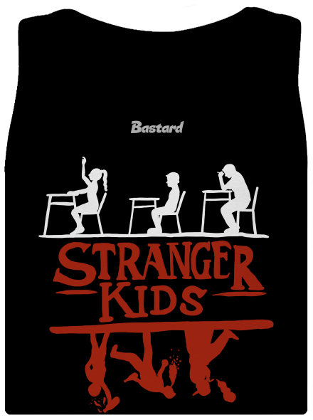 Školní potisk Stranger kids dámské tílko klasické Black
