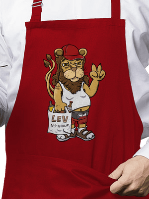 Lvíček zástěra Red