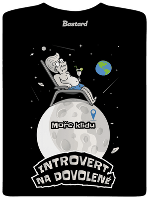 Introvert na dovolené pánské tričko Black