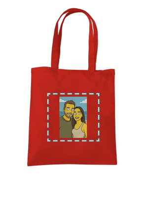 Simpsonovi z vlastní fotky taška Bright Red