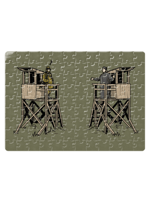 Myslivec a kazatelna puzzle White