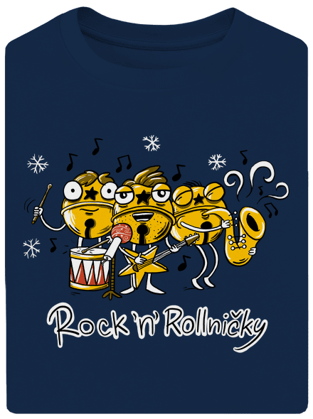Rock 'n' rollničky unisex tričko oversized Midnight Blue