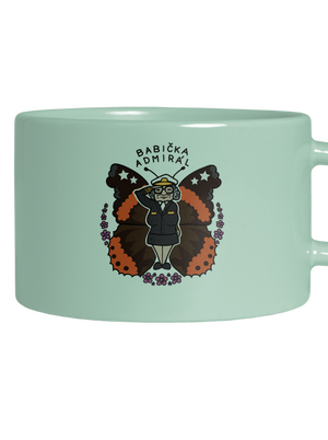 Babička admirál hrnek makronka Mint Macaron