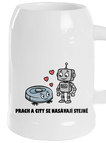 Láska mezi roboty půllitr White