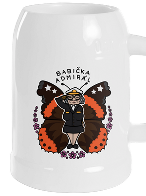 Babička admirál půllitr White