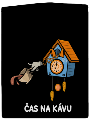 Čas na kávu pánská mikina na zip Black