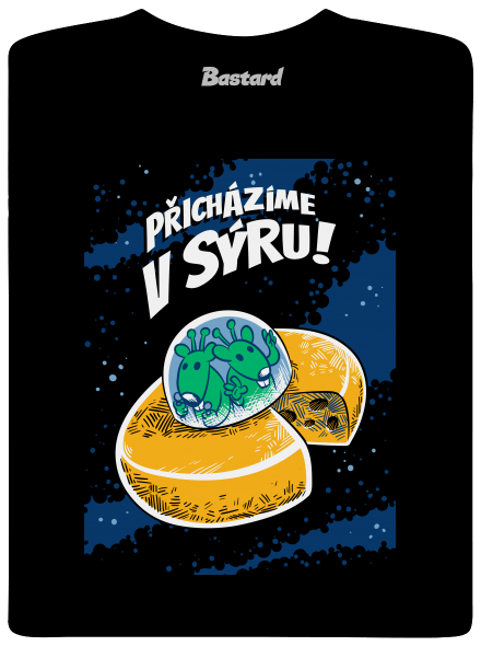 Přicházíme v sýru dětské tričko Black