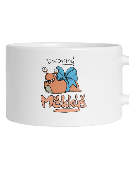 Darovaný měkkýš hrnek makronka White