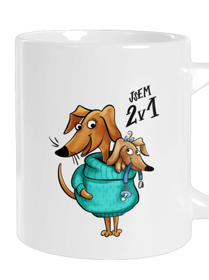 Jsem dva v jednom velký hrnek White