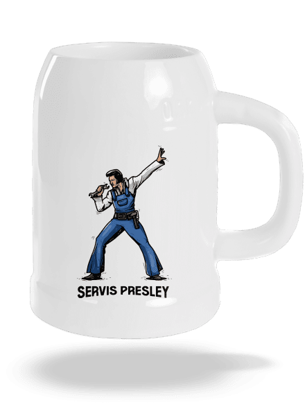 Servis Presley půllitr White